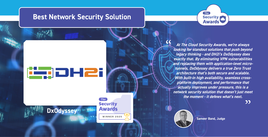 DxOdyssey Software-Defined Perimeter won a Network Security Solution award.